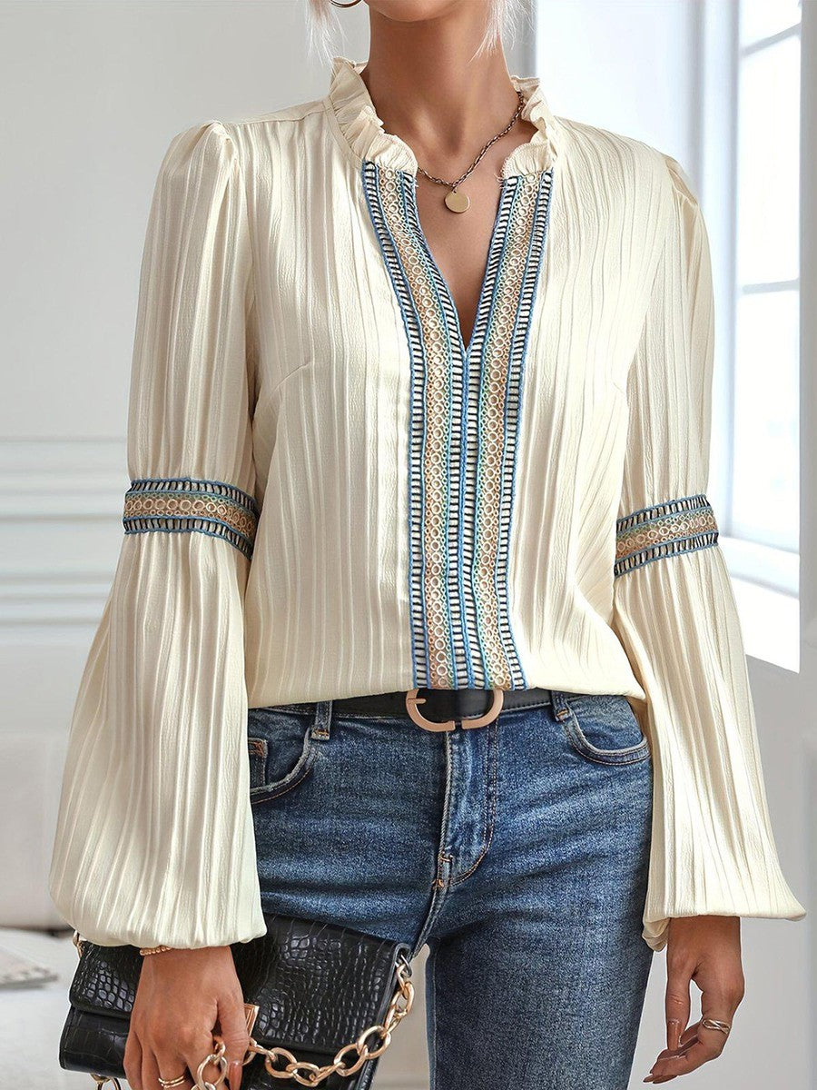 Lady Luxe™ | Elegant Long-Sleeved Top