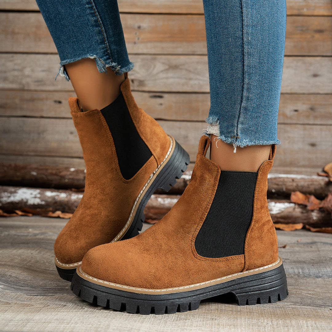 Mila - Chunky Platform Ankle Boots
