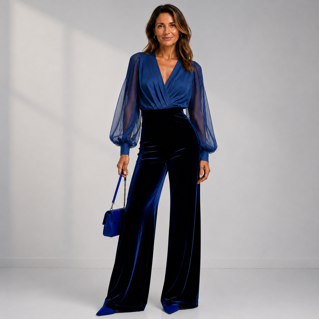 Zaira | Velvet Elegance Jumpsuit