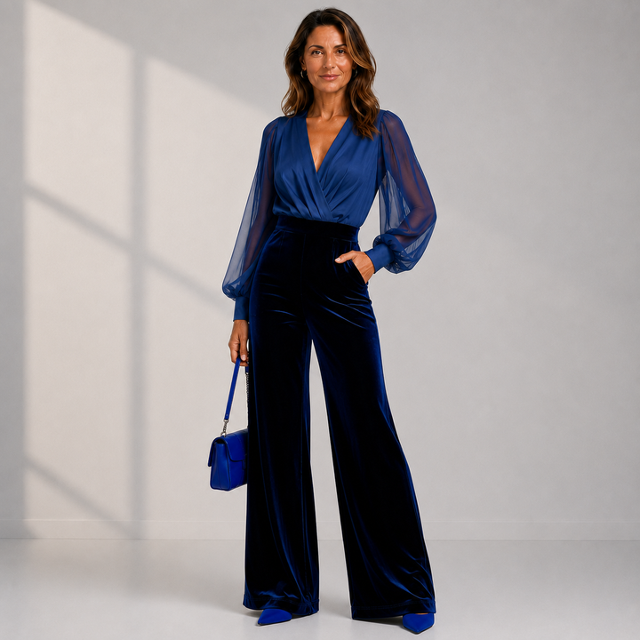 Zaira | Velvet Elegance Jumpsuit