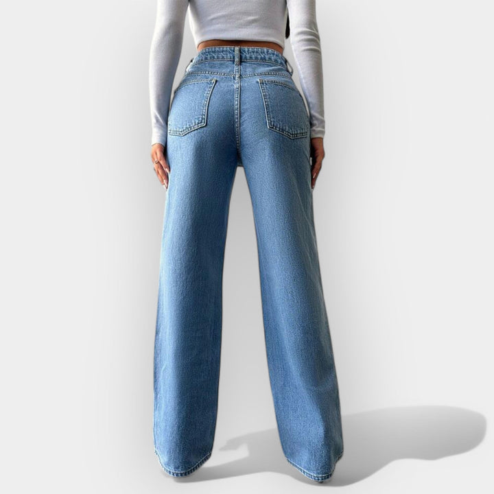 High-Rise Wide-Leg Denim