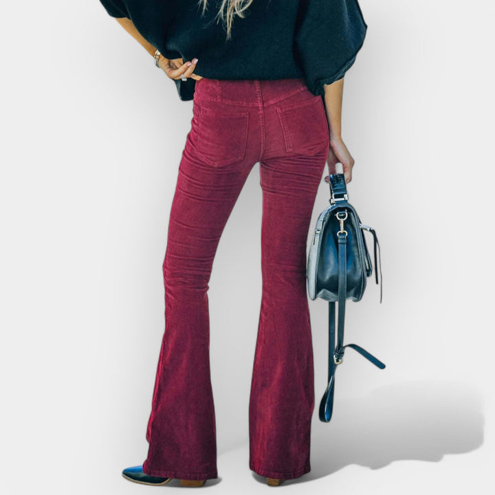 High-Rise Flared Trousers