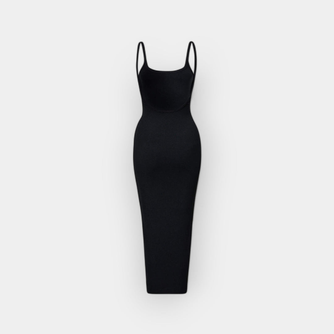 Midi Dress with Open Back