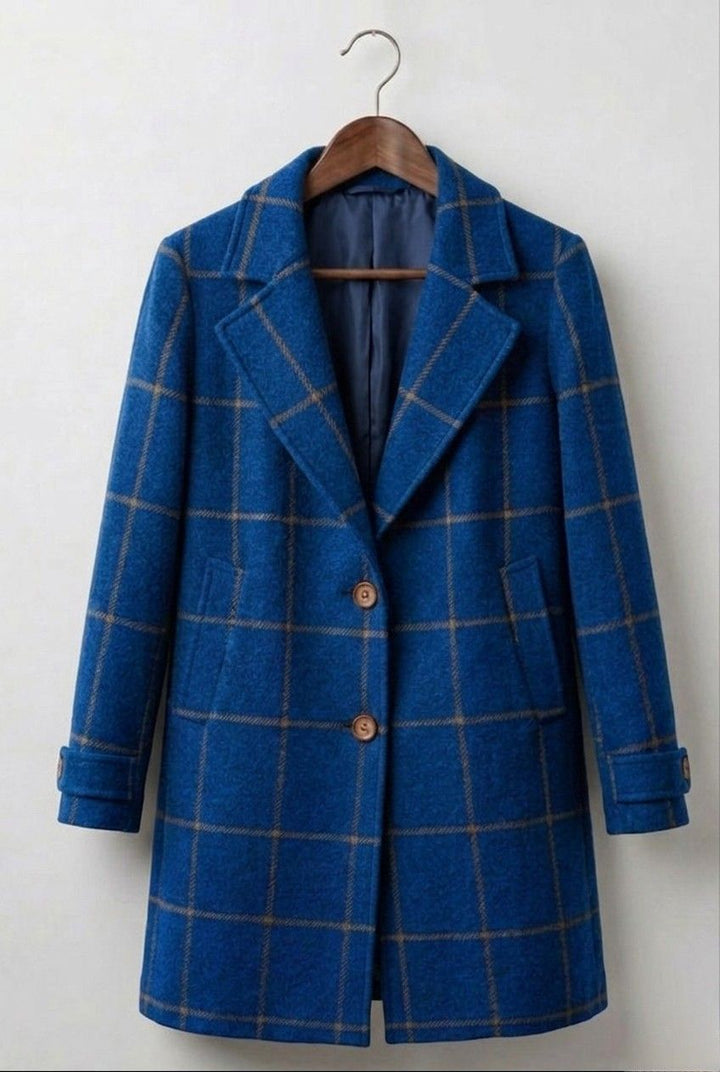 Judith | Long Tweed Plaid Coat