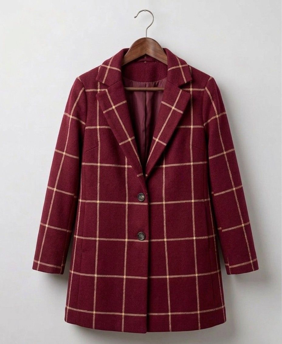Judith | Long Tweed Plaid Coat
