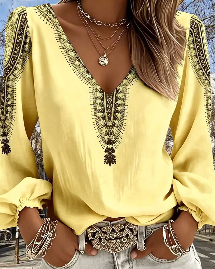 Puff Sleeve Bohemian Blouse