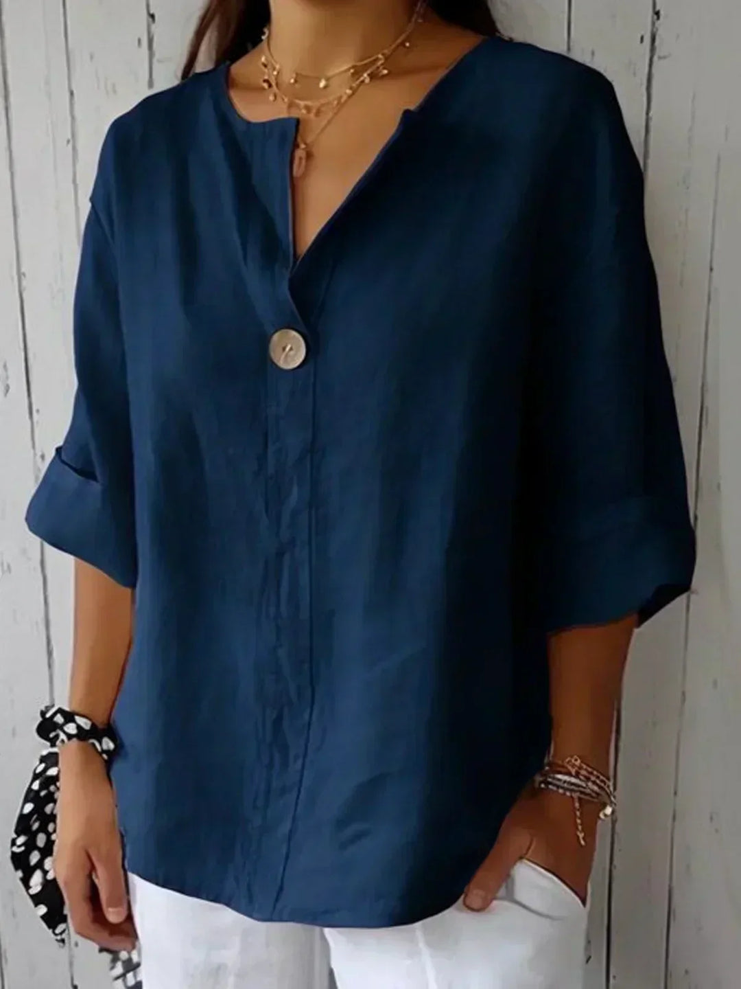 Oprah™ Casual V-Neck Blouse