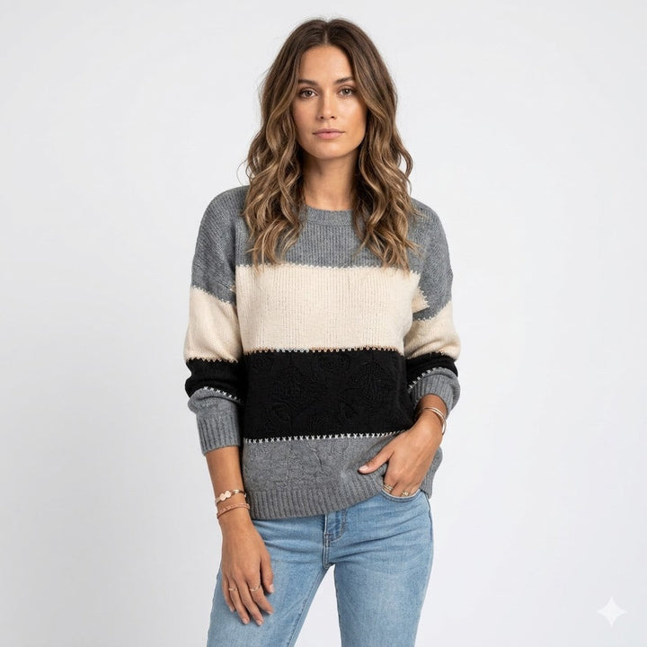 Elise Moretti | Soft Contrast Knit Sweater