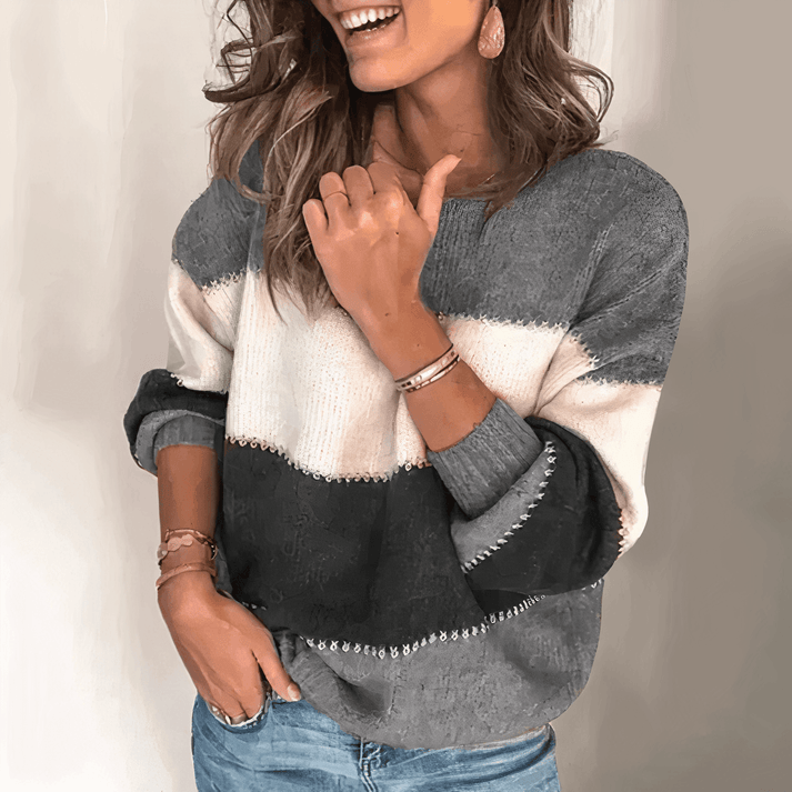 Elise Moretti | Soft Contrast Knit Sweater