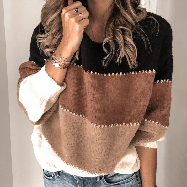Elise Moretti | Soft Contrast Knit Sweater